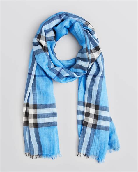 blue burberry scarf